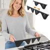 Stainless Steel Stove Gap Cover 4-Piece Set Kitchen Appliance Gap Filler Protector for Countertop and Stove Seam