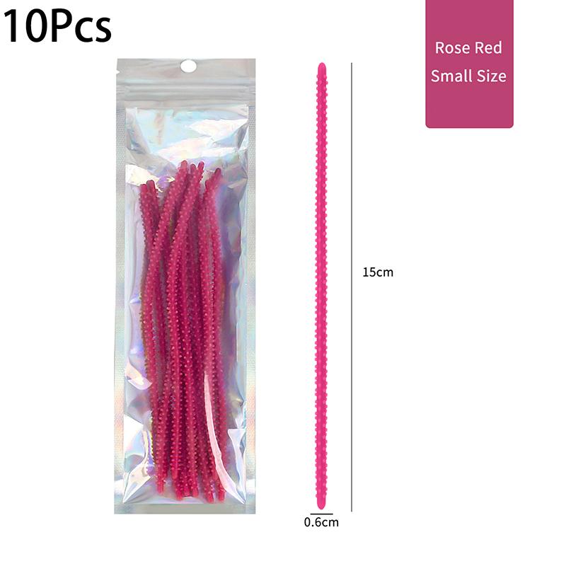 10 Pezzi 6/8mm Barrette Fuochi d'Artificio in Silicone per Colorazione e Permanente Capelli Strumenti di Styling Bellezza Barrette per Permanente Reggae Arricciacapelli Ondulati Soffici a Forma di Pannocchia
