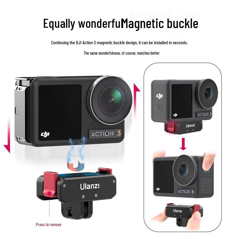 Ulanzi OA-11 Magnetic Quick Release Base for DJI Osmo Action 3/4