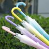 Creative Semi-Automatic Folding Umbrella for Women, Long Handle, Transparent, Suitable for Both Sunny and Rainy Weather, Cute for Students and