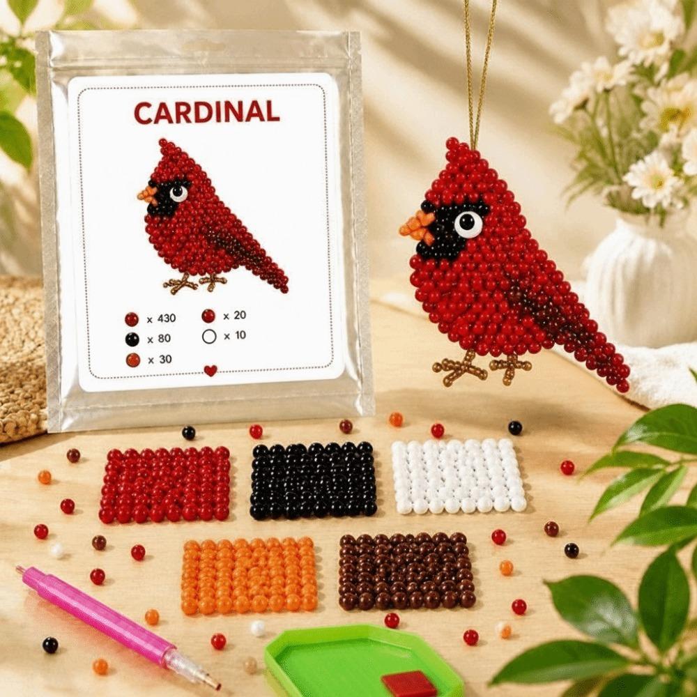 Tiny Beads Paste Beads Kit Animal Shape DIY Bead Craft Kit Animal Pendant Set For Adults & Kids