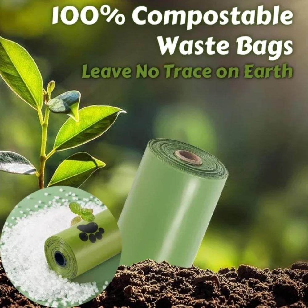 150Pcs Biodegradable Poop Dog Bags+Dispenser - Thickened Dog Waste Bags for On-the-Go Outdoor Cleanup & Environmentally Friendly