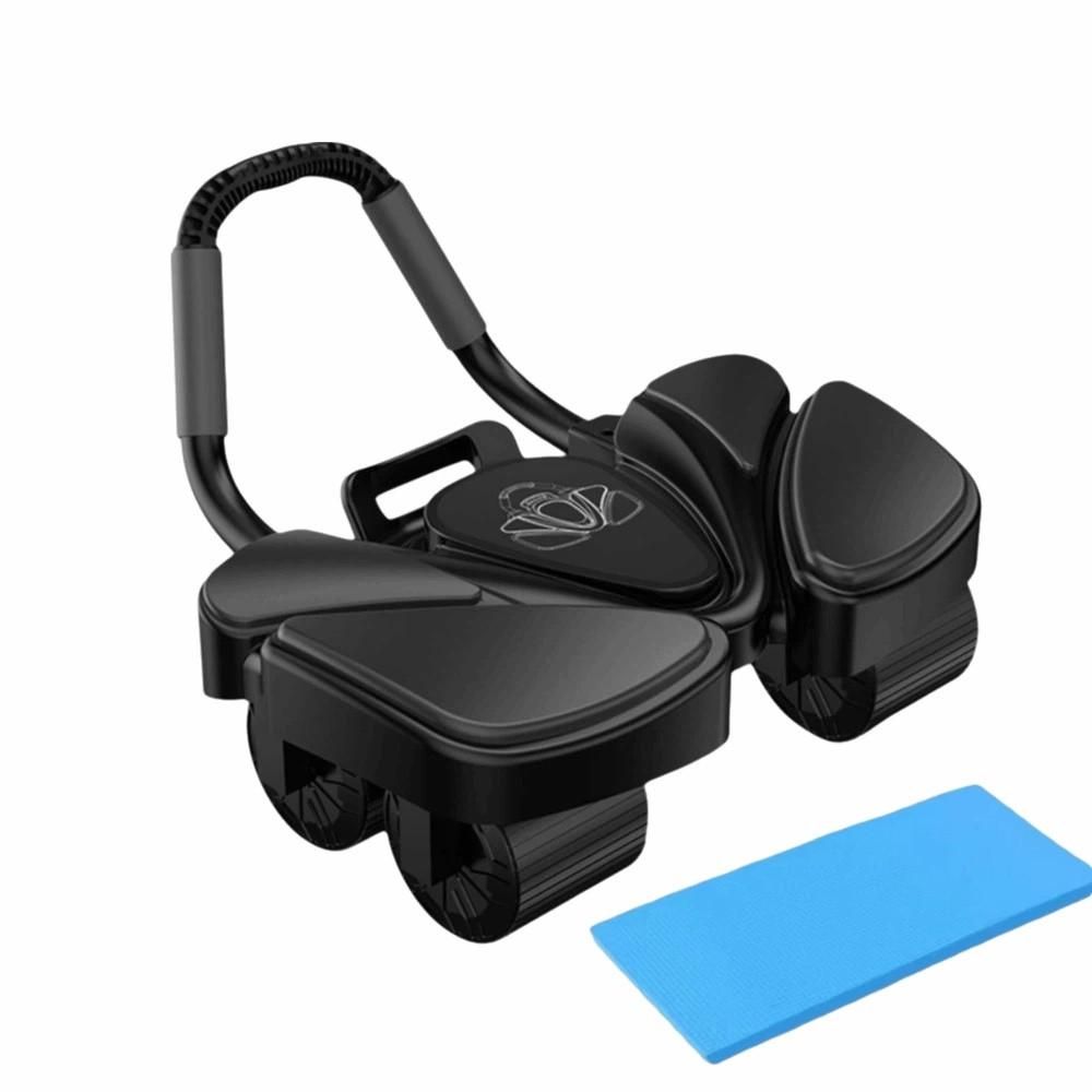 Elbow Support Abdominal Exercise Machine Automatic Rebound Arm Abdominal Device Home Gym 4 Wheel Black 1
