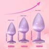 Vibrant Purple Metal Butt Plug for Men and Women - Erotic Toy