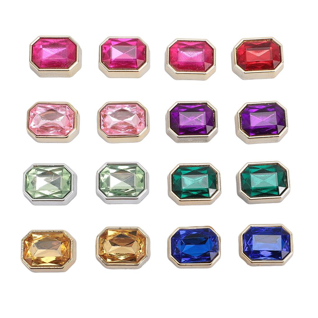 16PCS Octagon Flat Back Rhinestone ABS Plastic Rhinestone Crafts Costume Embellishment