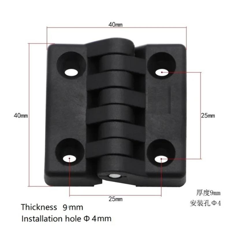 10pcs Hinges Black Color Nylon Plastic Butt Hinge for Wooden Box Furniture Electric Cabinet Scharnier Door Hinges