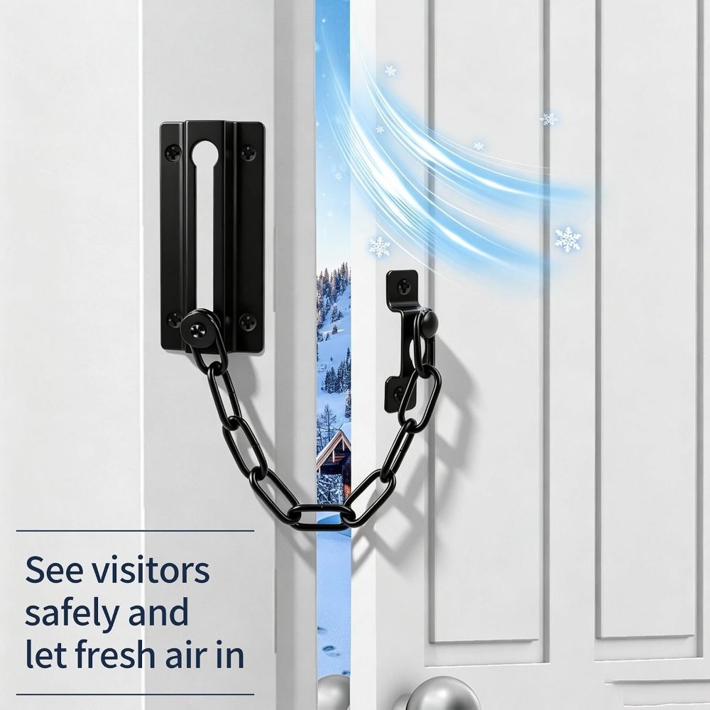 Anti-Theft Door Chain Lock Anti-Corrosion Secondary Door Lock Extra Door Lock  Home Security
