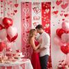 1×2 Cm Valentine's Day Rain Curtain Romantic PET Love Curtain Exquisite Sparkling Photo Backdrop Decor Wedding Anniversary