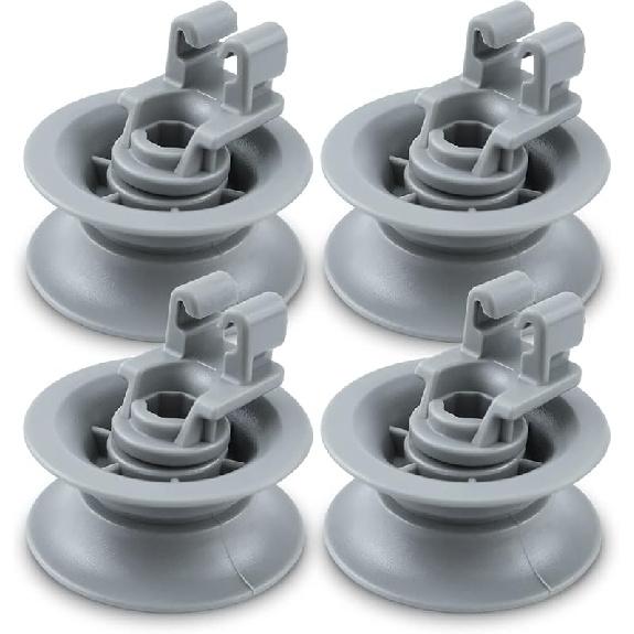 611475 Dishwasher Lower Dishrack Wheel Assembly - gray, Fit for Bosch Replace #bsh-00611475 1559847 AH3477735 AH8727387 4 Pack