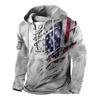 Herren Kapuzenpullover Lockerer Schnitt Mit 3D Digitalem Tierdruck Air Layer Stoff Langarm Freizeit Oberteil Alles
