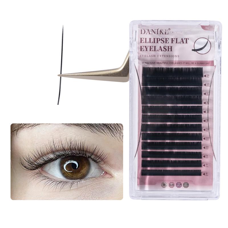 

Flat Eyelash Extensions 0.07 C CC D 8-14mm Natural Soft Light Matte Black Lashes