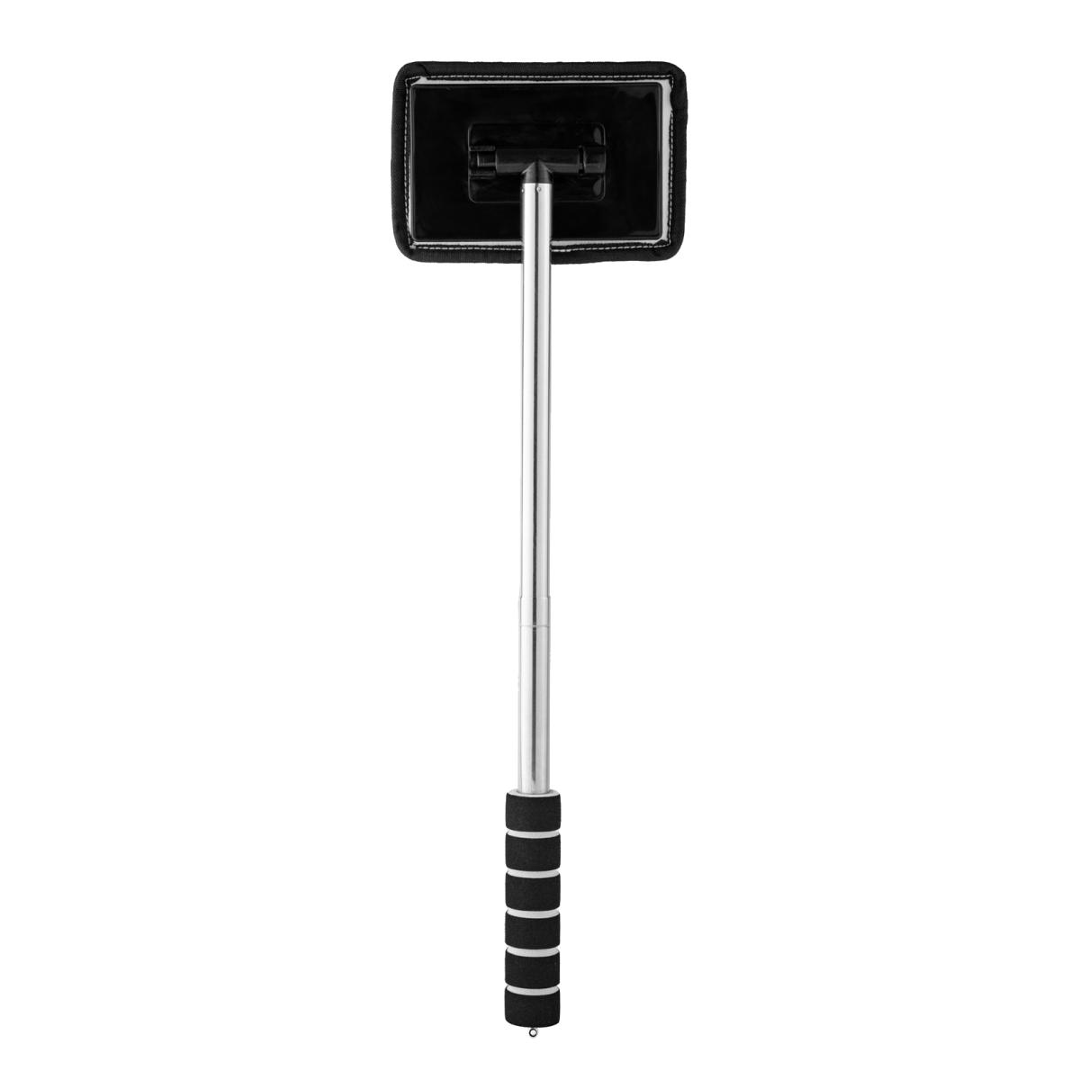 

Швабра для мытья окон с длинной ручкой, инструмент для чистки лобового стекла, аквариума, автомобильного внутреннего стекла, стеклоочистителя для ванной комнаты, кухни, столешницы, стеклянных стен, окон чёрный