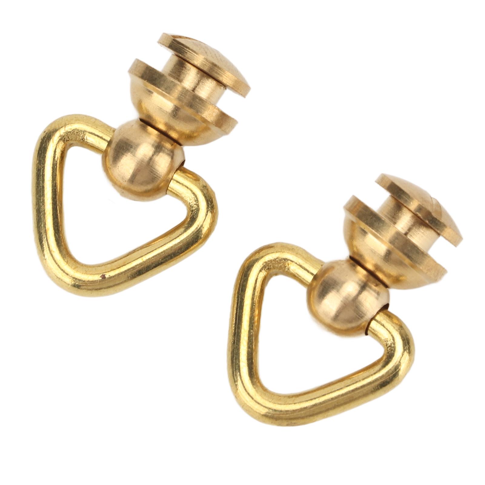12 комплектов D-образных заклепок из латуни, устойчивых к ржавчине, заклепки-кольца для сумок, ремней, чехлов для мобильных телефонов, сделай сам