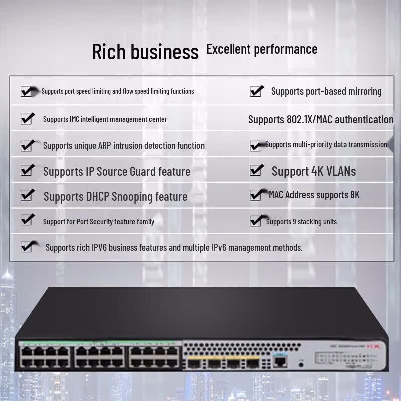 H3C S5024PV6-EI-PWR Enterprise PoE Managed Switch