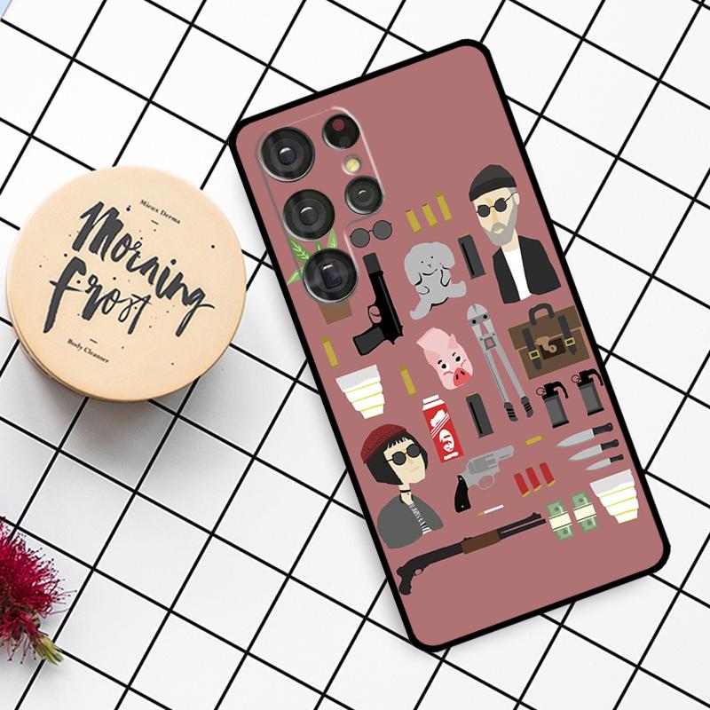 Leon Mathilda Case For Samsung Galaxy S25 Ultra S23 S22 S21 S20 S24 Ultra S9 S10 Plus S25 FE Phone Cover