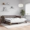 VidaXL Daybed with Trundle Taupe 100x200 Cm Fabric 3196824