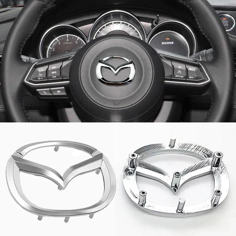 2025 Hot For Mazda Logo CX5 RX7 Atenza Axela 3 2 5 CX3 MX3 MX5 CX4 CX9 CX7 RX8 Protege Speed 6 ABS Car Steering Wheel Center Emb