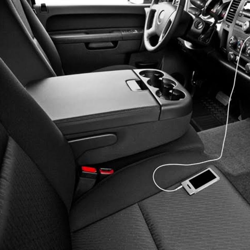 Auto Black Center Console Lid Kit Replacement Fit for Pickup Truck SUV Automobile Replacement
