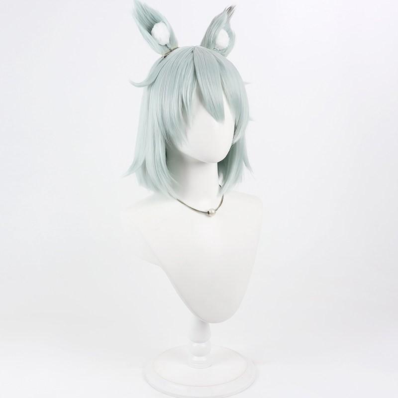Chainsmoker Katze Yaniko Satou Cosplay Perücke Gemischte Flauschige Faserhaare Mit Katzenohren Yani Neko Anime Haarteil Halloween Cosplay