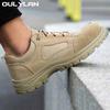 Oulylan Labor Footwear Anti Puncture Steel Toe Safety Boots  Wear Resistant Work Protective Shoes Male Summer Breathable For Men