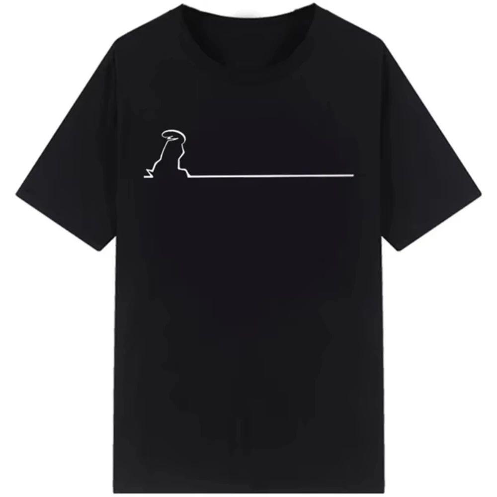 Funny Meme Tops Creative La Linea The Line Osvaldo Cavandoli TV T-Shirt Men Fashion Women's T Shirts Streetwear Tee Casual Tops