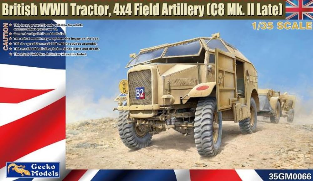 Gecko Model 1/35 British C8 Quad Mk.2 Late Model 4x4 Field Artillery Tractor Plastic Model Kit GEC35GM0066