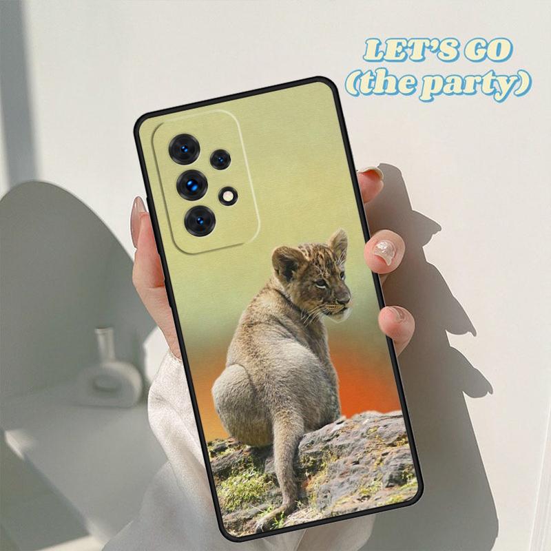 Lion Alpha Male Cub phone case For Samsung Galaxy A42 A31 A40 A51 A71 A32 A80 A91 A52 A72 A73 A20e A21S A50 A70 A11 A12 Cover