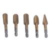 5PCS Rotary File Tools 14in Shank Double Cut Burr Files Woodworking Grinding Carving Files