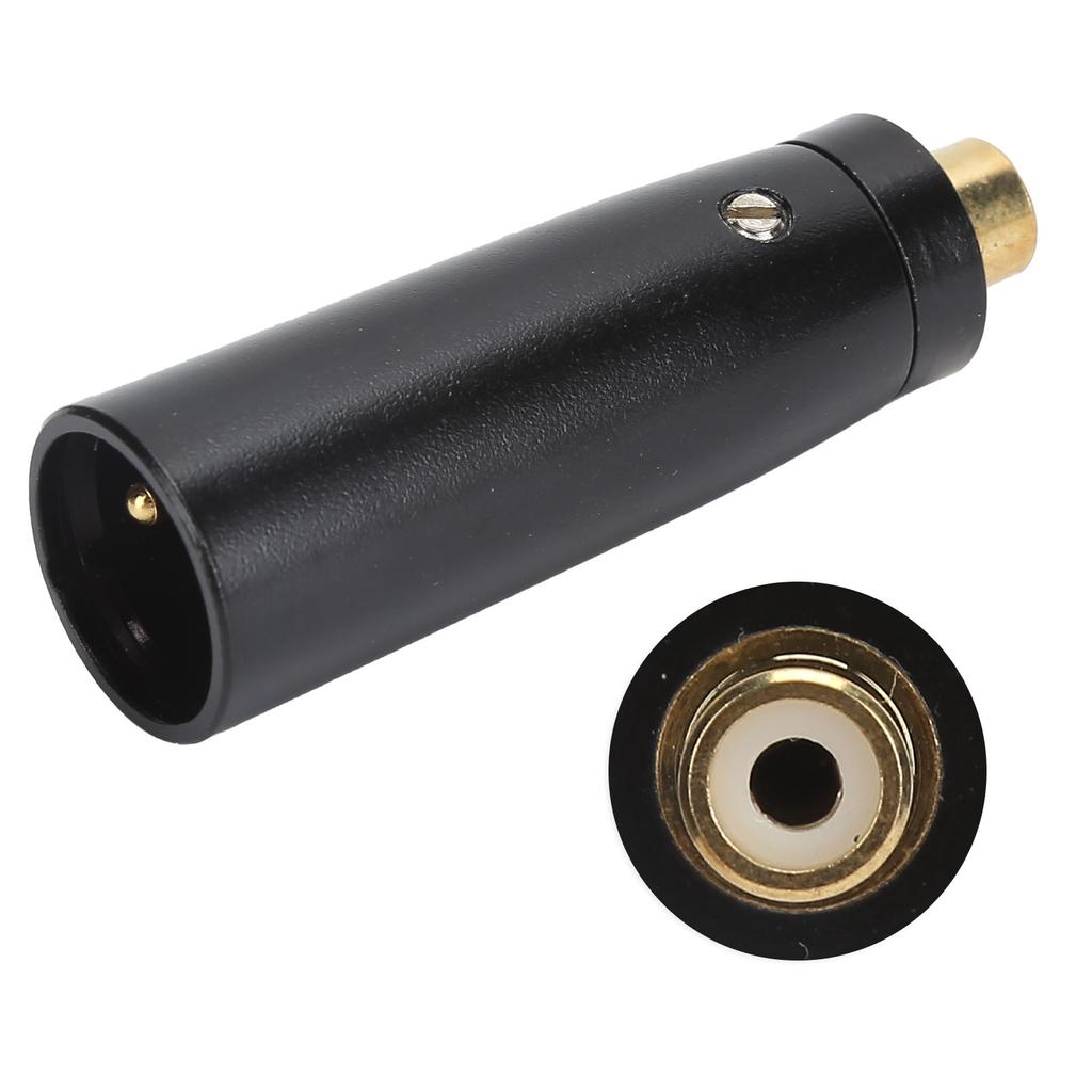RCA Female to XLR Male Adapter Gold Plated o Connector for Mixer Microphone Black