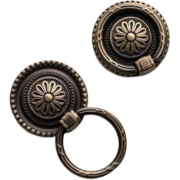 Cabinet Handle 2Pcs Solid Brass Kitchen Cabinet Handles Drawer Pulls T Bar Handles Knobs Wardrobe Furniture Handle Hardware Door Knocker(Hole 128mm)