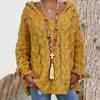 Maglioni a maniche lunghe con cappuccio in tinta unita larghi di grandi dimensioni alla moda da donna