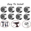 Self-Adhesive Dishcloth Holder - SSS - Round - Silver Metal - 8 Pieces - 4.2 X 2.2 Cm