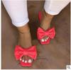 Fashion Shoes for Women Fashion Summer Plus Size Solid Color Bow Flat Sandals Outdoor Beach Slippers Women Shoes 36-43 Women Sandals