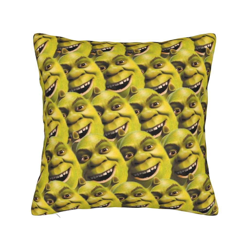 Shreks Meme Funny Pillowcase Polyester Cushion Cover Decoration Pillow Case Cover Home Zippered 18'