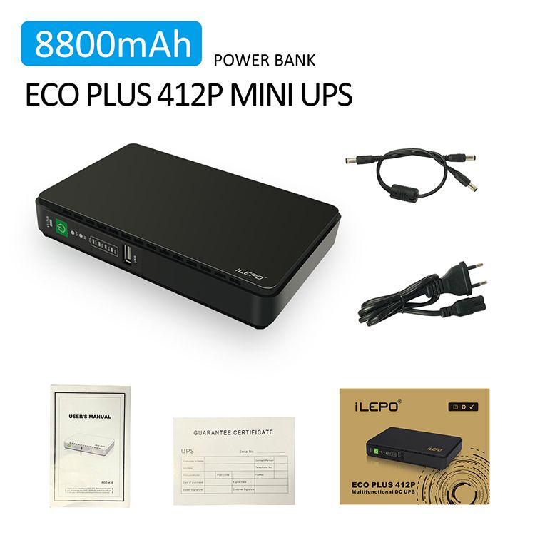 8800 mAh Powerbank and Smart Mini POE 430 UPS Uninterruptible Power System W023 White