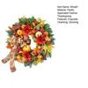 18 Inch Fall Wreath for Front Door Artificial Pumpkin Wreath with Dahlia Berries And Bow Large Autumn Wreath for Thanksgiving Farmhouse Indoor