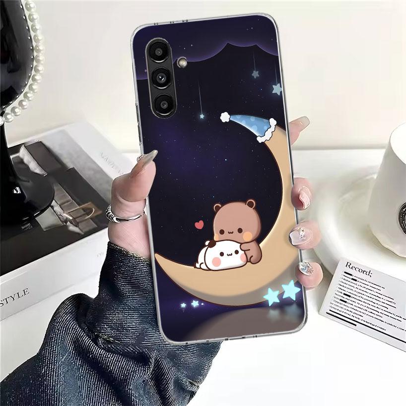 Cute Peach Goma Cat Phone Case For Samsung Galaxy A13 A14 A15 A16 A17 A53 A54 A55 A56 A57 A33 A34 A35 A36 A37 A23 A24 A25 A26 Ga