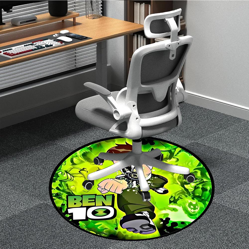 

1PC Ben 10 Office Round Rug Perfect for Office Non-Slip Backing, Decorative Floor Mat yy250916029 80cm by 80cm