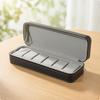 Watch Case with 6 Slots Padded Zippered Organizer Compact for Journeyers, Business Trips