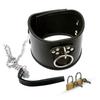 SXOVO SM Collar for Flirty Collar with Lock and for Slave and Cosplay Humans, Adjustable, Chain, Training, Restraints,