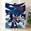A skeleton musician plays a violin while a giant whale emerges behind. for all seasons blanket lunch break throw gift