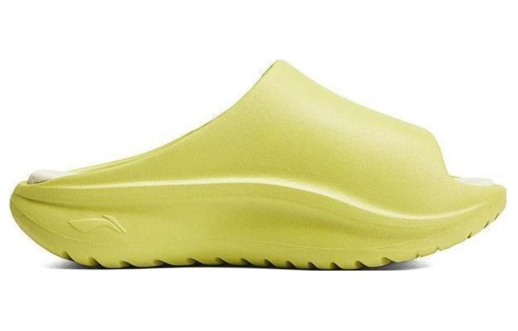 Li Ning SOFT SLIPPER Slip Resistant Abrasion Resistant Slide Slippers Unisex Green AGAT017-7