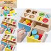 Wooden Geometric Coin Box For Kids Education And Color Recognition Toy