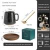 Japanese Retro Ceramic Mug Set – Creative Household & Office Coffee Cups with Gift Box