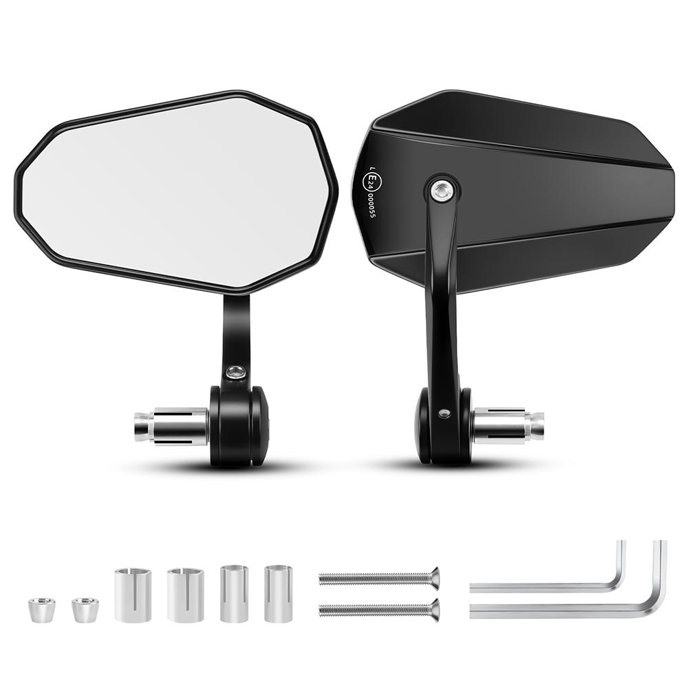 Motorcycle Handlebar End Mirror 360° Rotatable Handlebar Rearview Mirror For scooter ATV