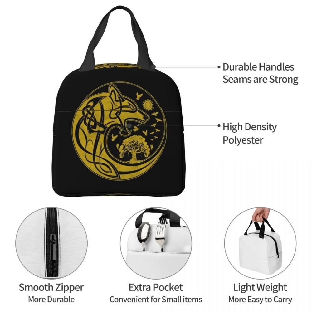 Viking Loki Son Fenrir Insulated Lunch Bag for Kids School Cooler Thermal Food Box Tote Portable Lunch Boxes Container