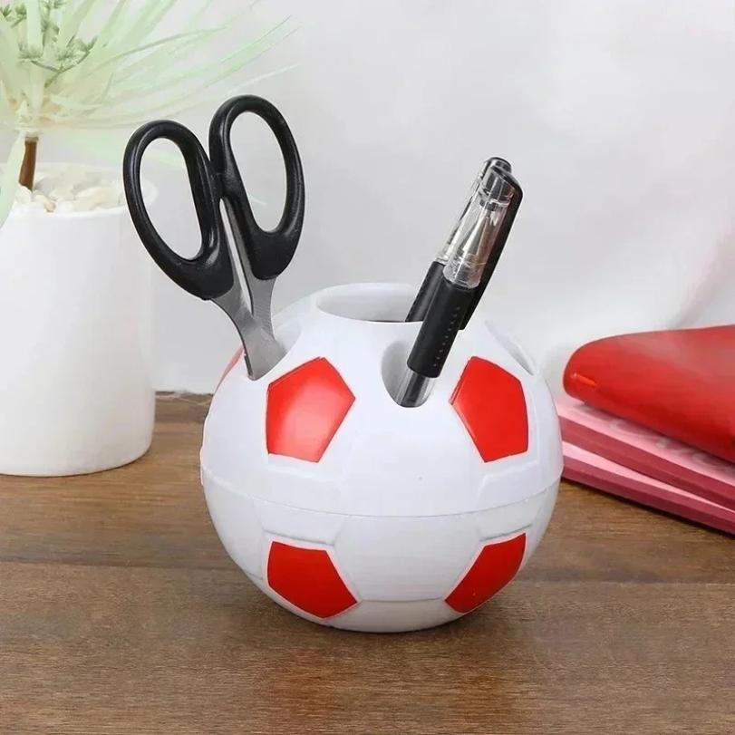 World Cup Football Pen Holder Multifunctional Creative Football Pen Holder Cartoon Cute Football Storage Box Office Supplies