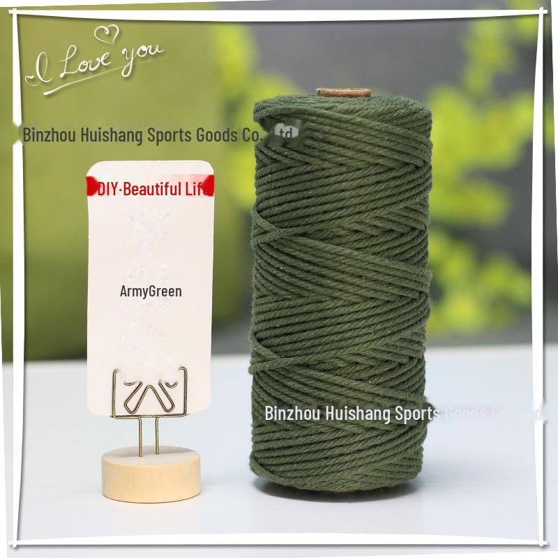 3 mm, 4 mm, 5 mm farbiges geflochtenes Baumwollseil für selbstgemachte und handgefertigte Wandteppiche, Geschenkdekoration, Hüte