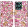 For Motorola Edge 50 5G Case Pattern Leather Wallet Phone Cover with Card Holder