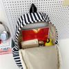 Schoolbag new high-value Korean ins fresh and sweet striped backpack junior high school students lightweight large-capacity backpack